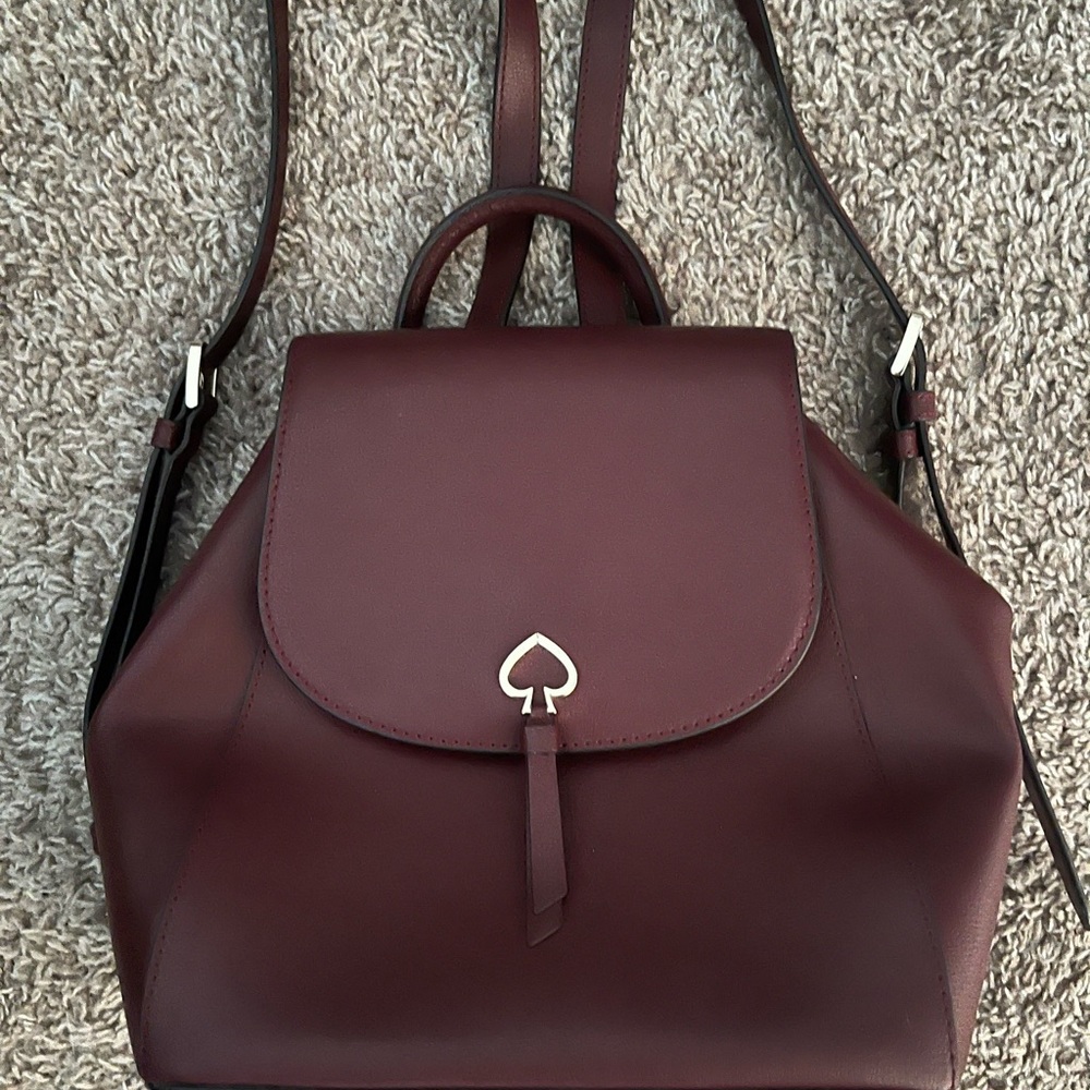 Kate Spade Burgundy Backpack